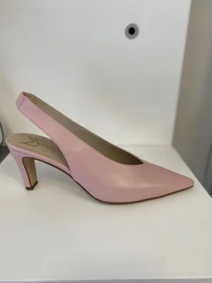 Marian Pink Leather Pointed Slingback