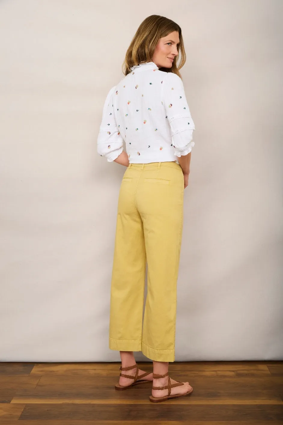 Marianne Chino Trouser - Buttermilk Yellow