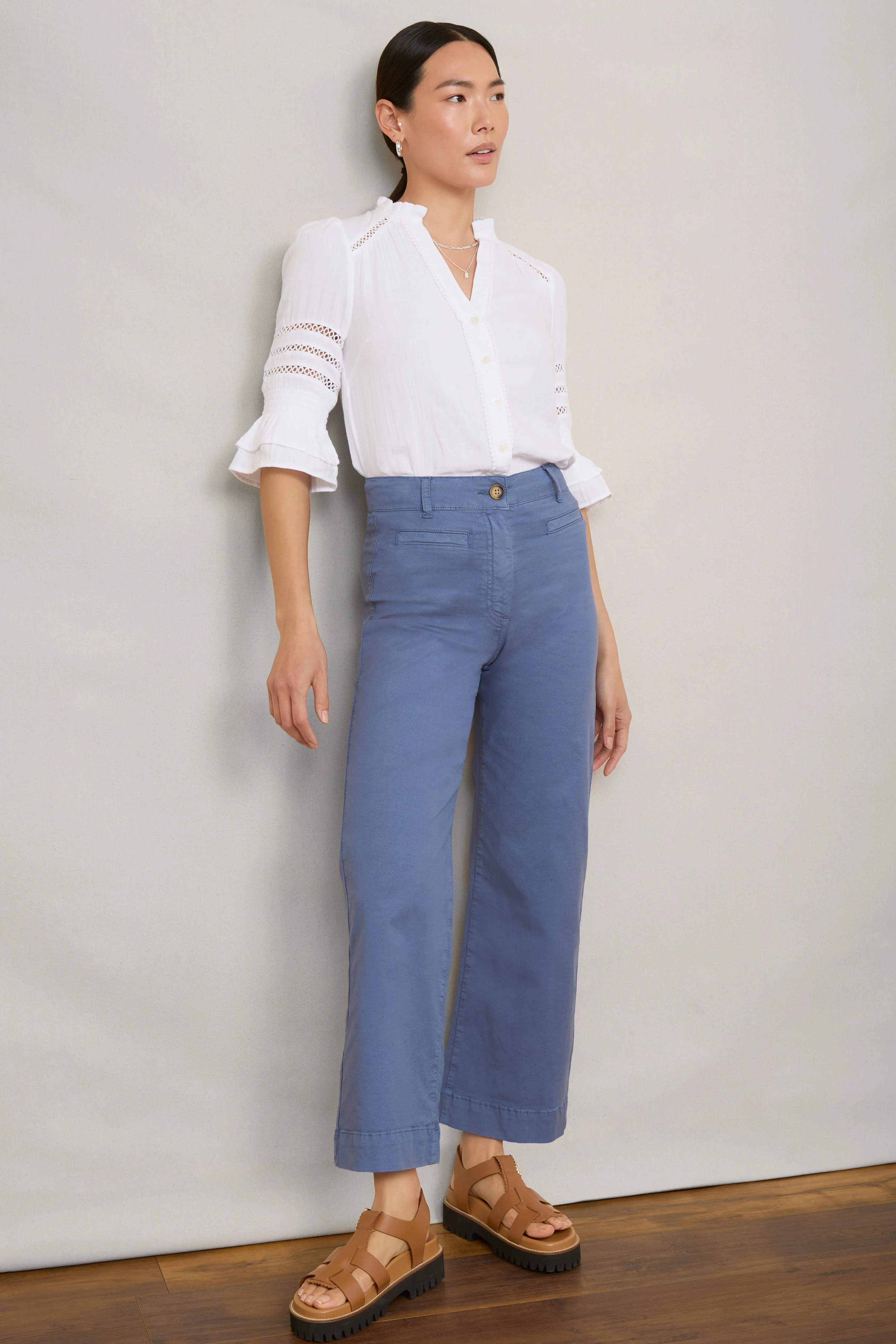 Marianne Chino Trouser - French Blue