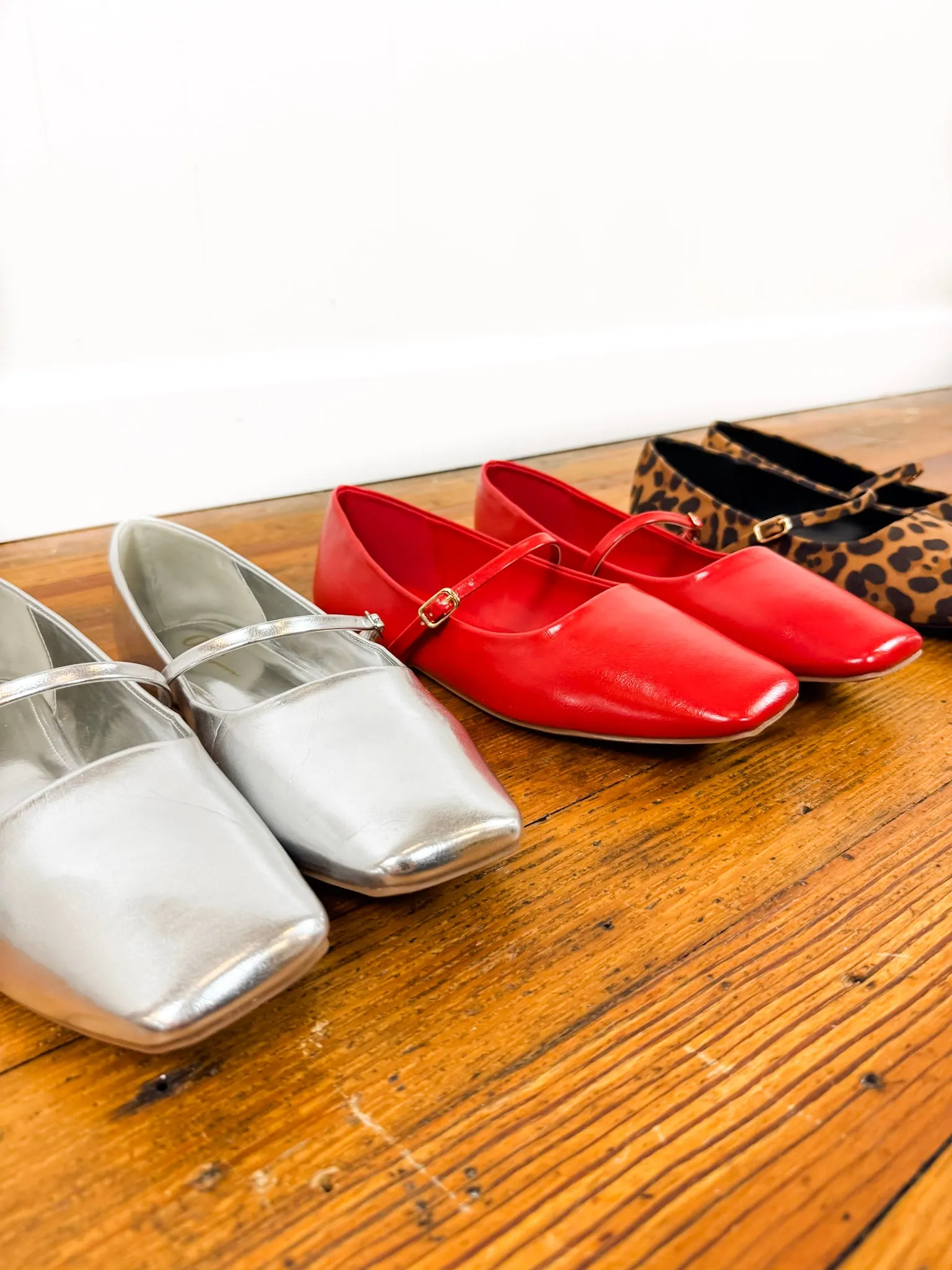 Mary Jane Ballet Flat ((Red))