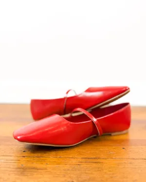 Mary Jane Ballet Flat ((Red))