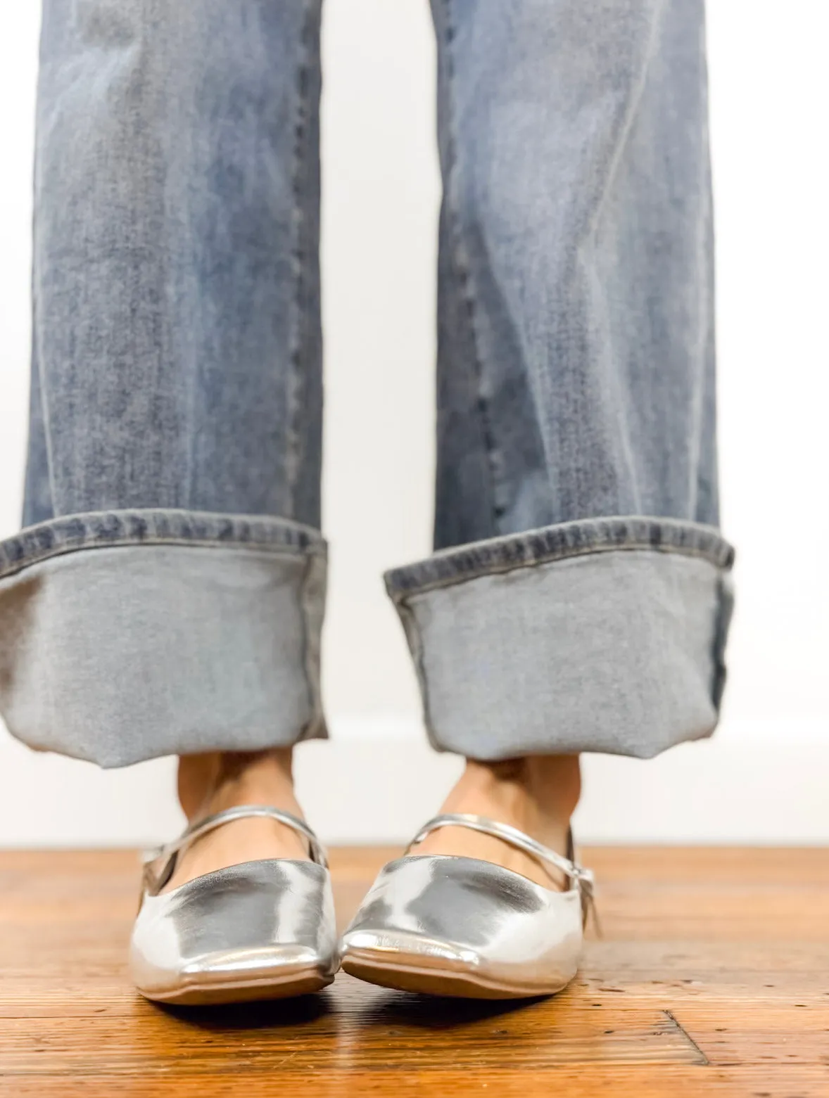 Mary Jane Ballet Flat ((Silver))