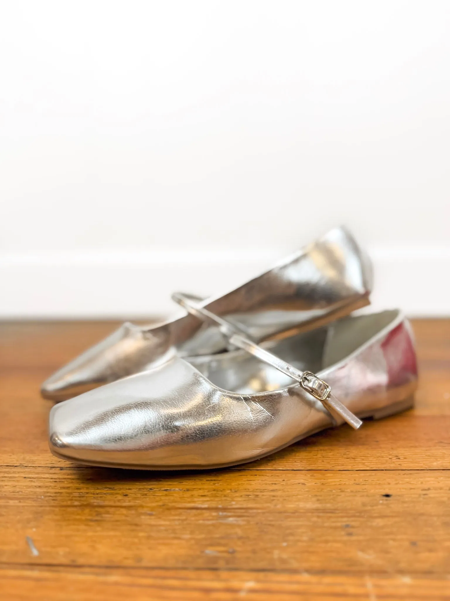Mary Jane Ballet Flat ((Silver))