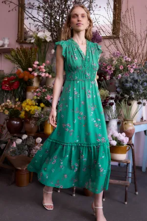 Miah Dress - Green Vintage Floral