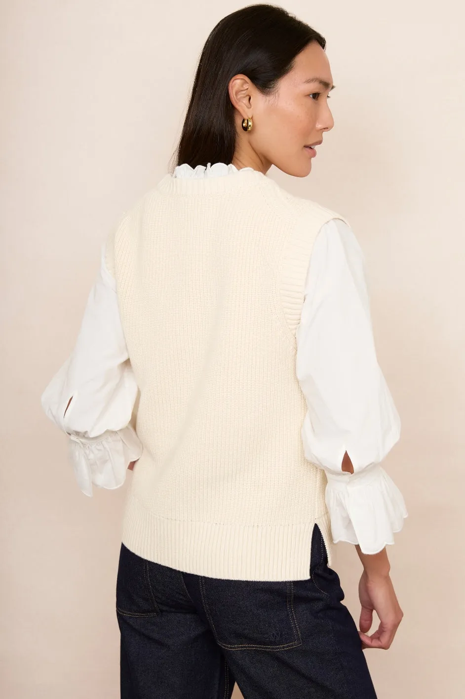 Niamh Cotton Tank - Ivory