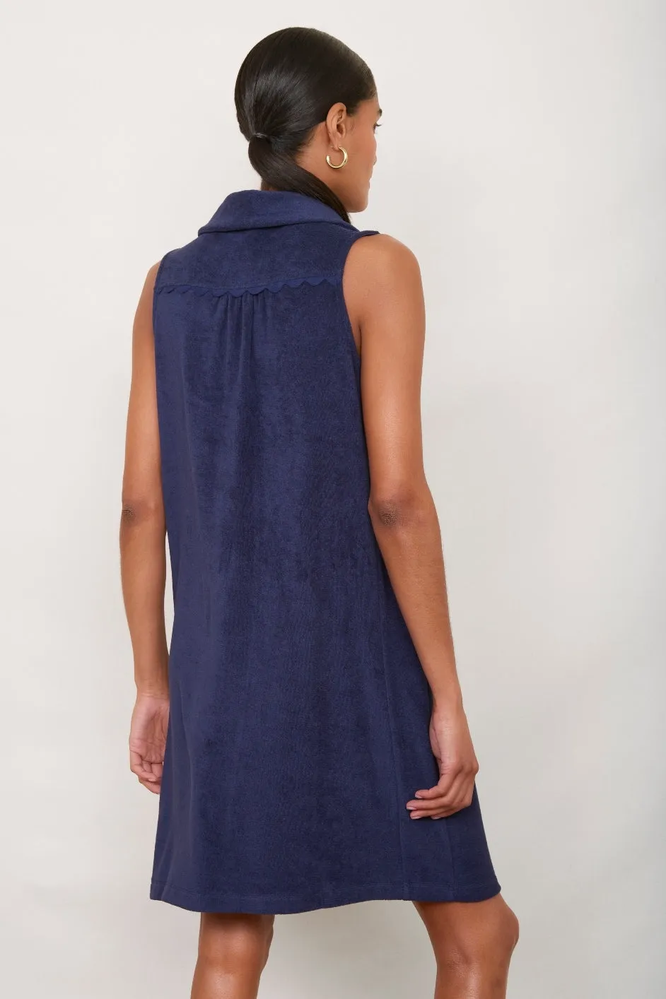 Nina Towelling Dress - Midnight