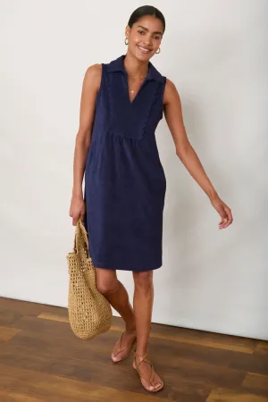 Nina Towelling Dress - Midnight