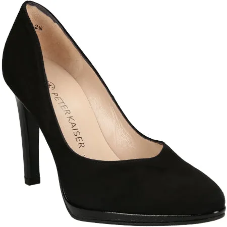 NO RETURN - FINAL SALE PETER KAISER HERDI PLATFORM BLACK SUEDE HIGH HEEL 78911-735