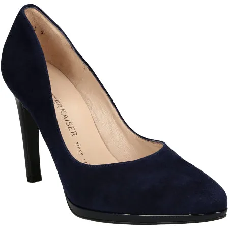 NO RETURN - FINAL SALE - PETER KAISER HERDI PLATFORM NAVY SUEDE HIGH HEEL 78911-732