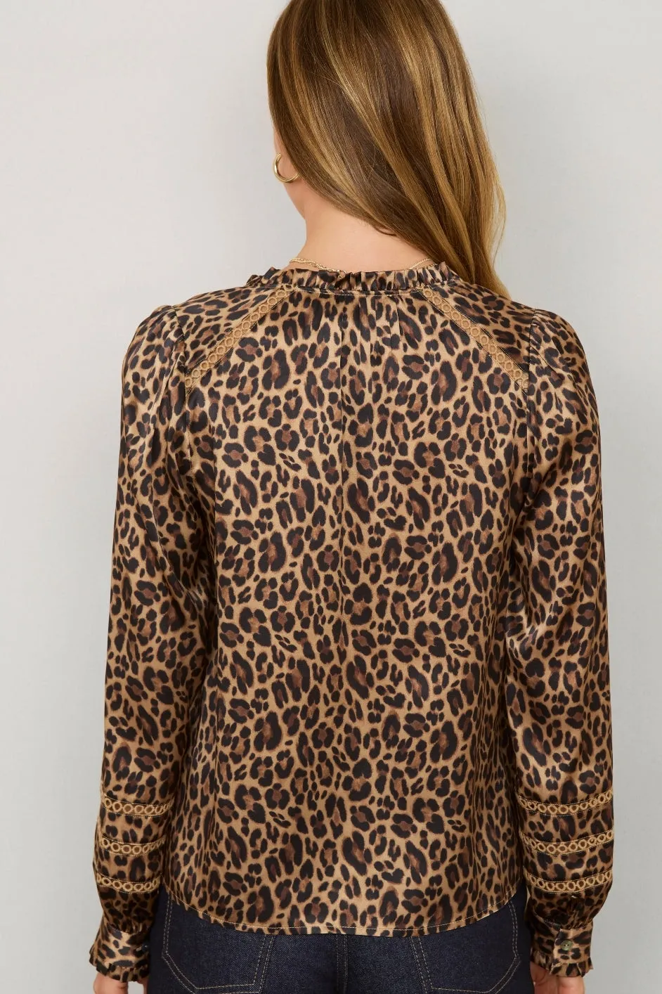 Parker Silk Blouse - Leopard