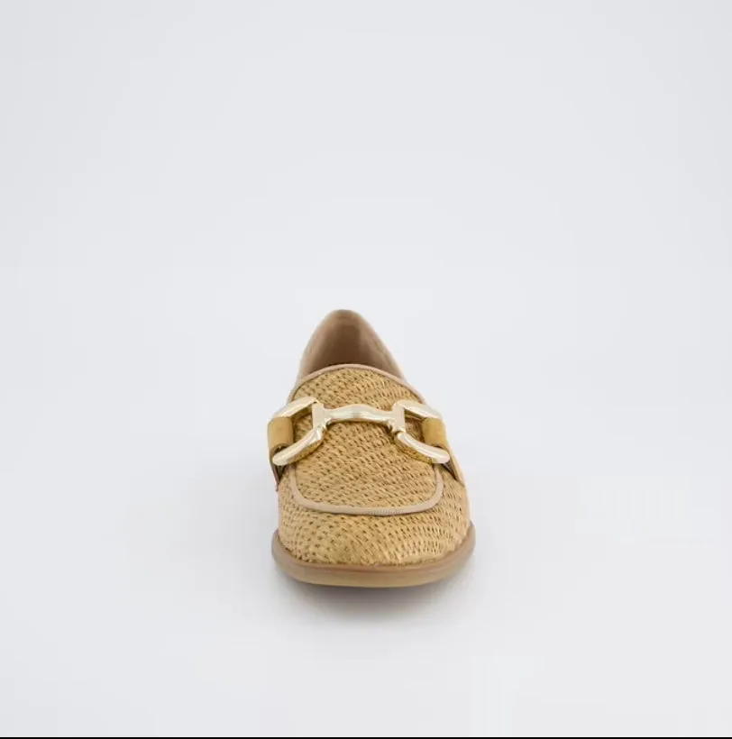 Paul Green Camel Raffia Loafer