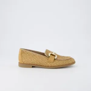 Paul Green Camel Raffia Loafer