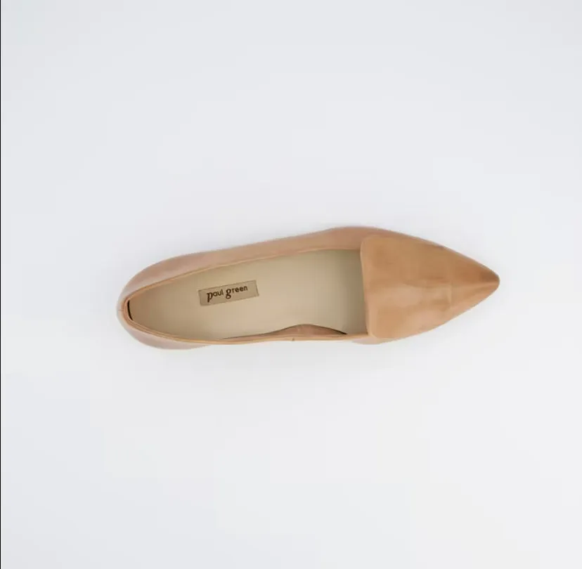 Paul Green Taupe Leather Ballerina