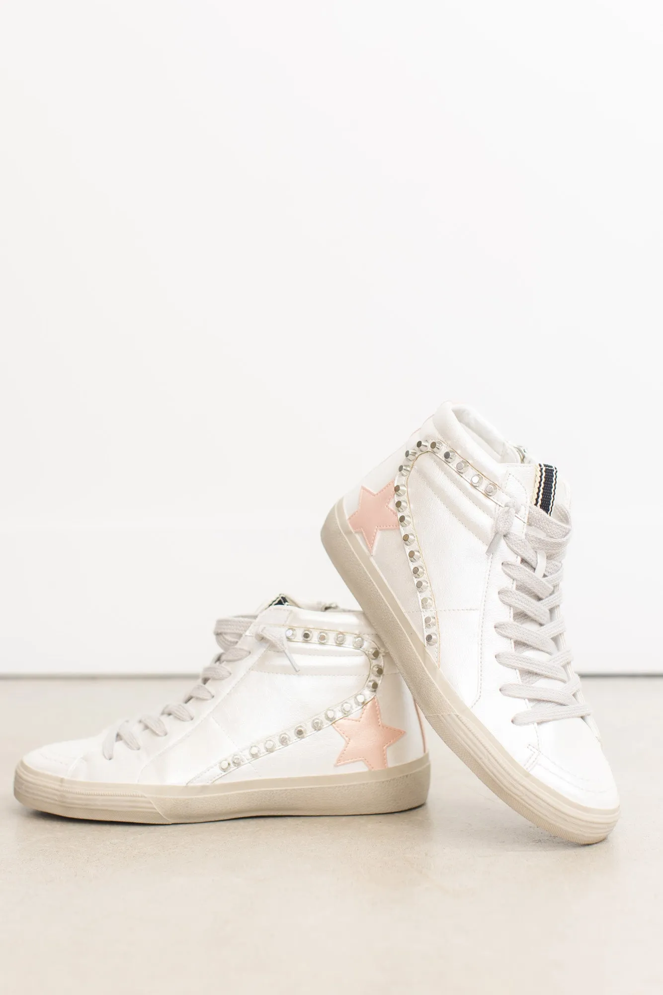 Pearl Pink High-Top Star Sneaker