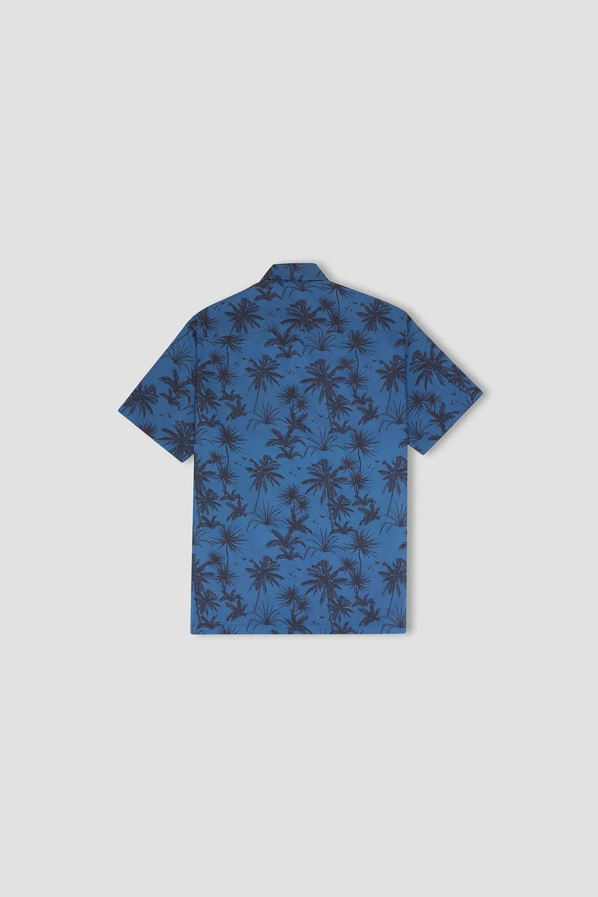 Printed Half Sleeve Shirt For Men - Blue