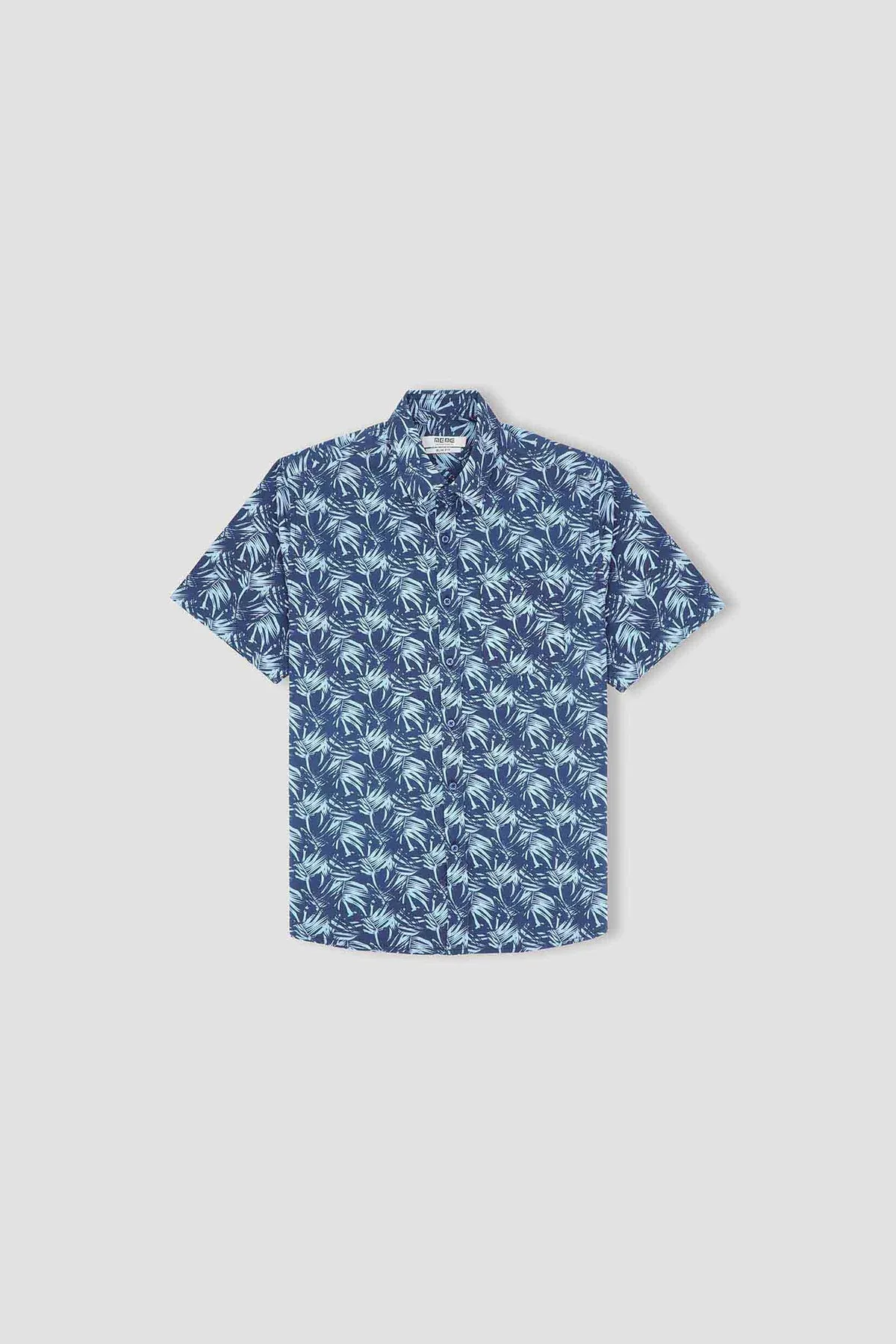 Printed Half Sleeve Shirt For Men - Blue