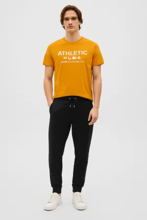 Printed T-Shirt For Men - Gamboge - New Arrival