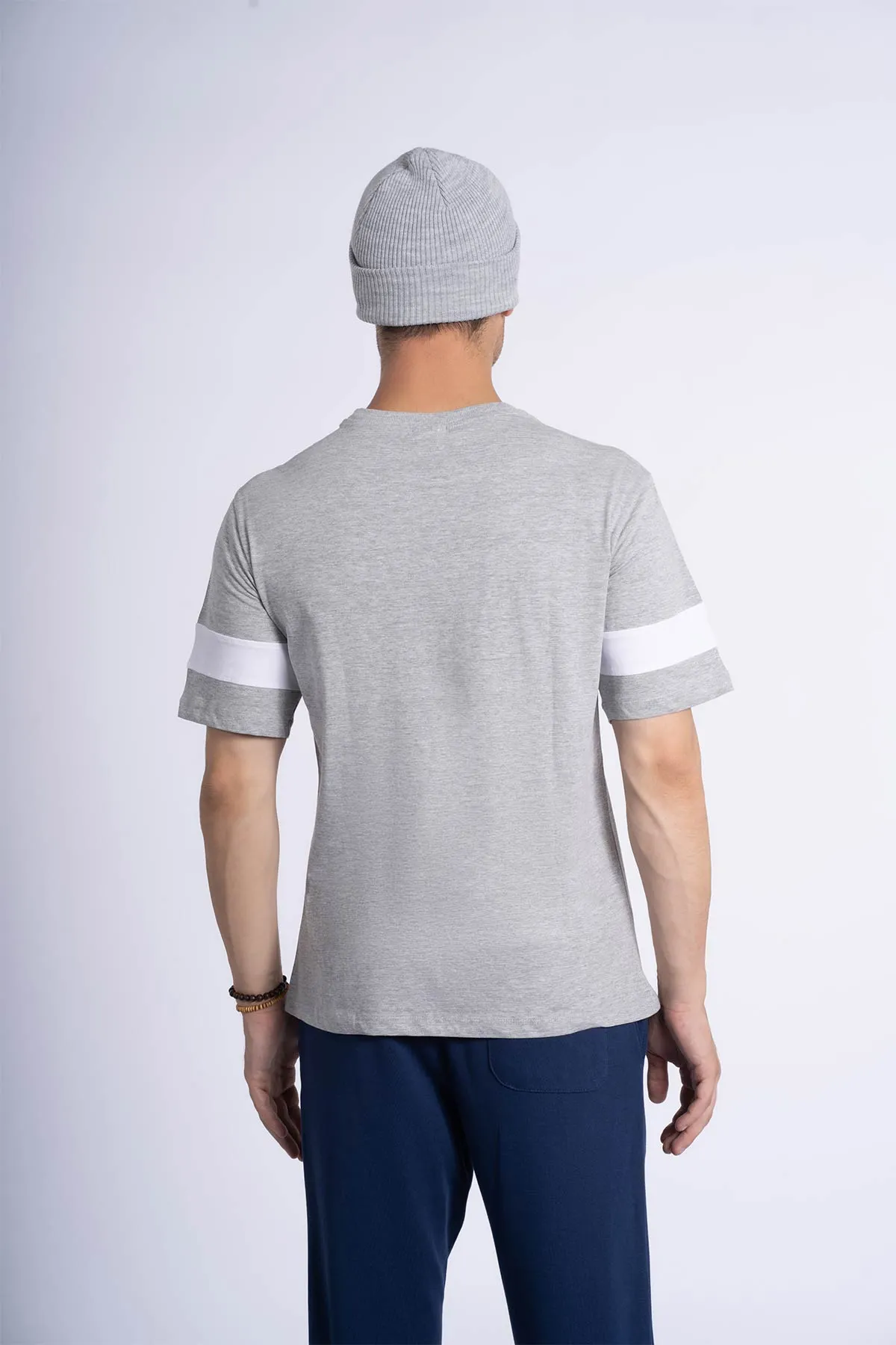 Printed T-Shirt For Men - Heather Grey