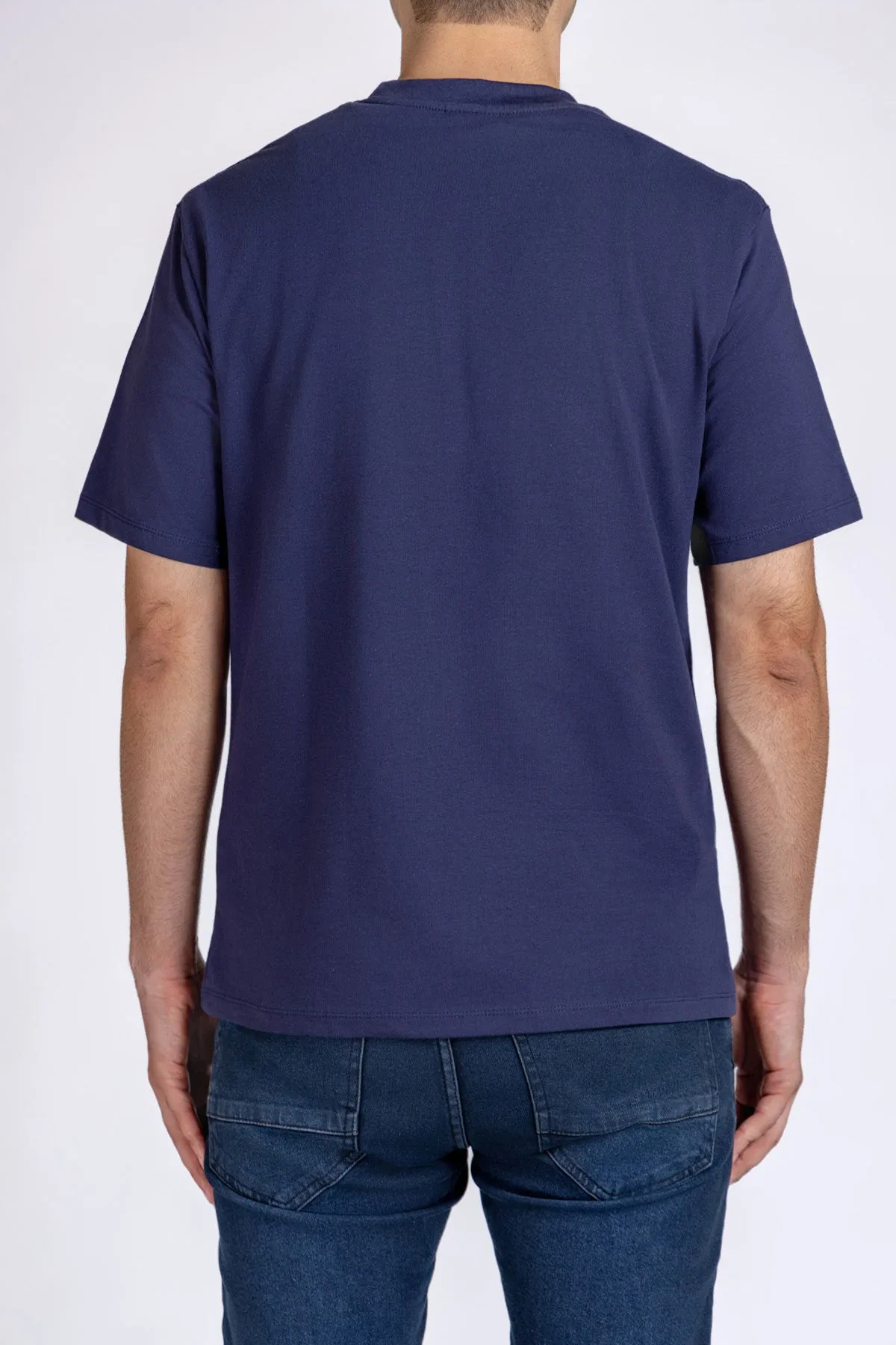 Printed T-Shirt For Men - Navy