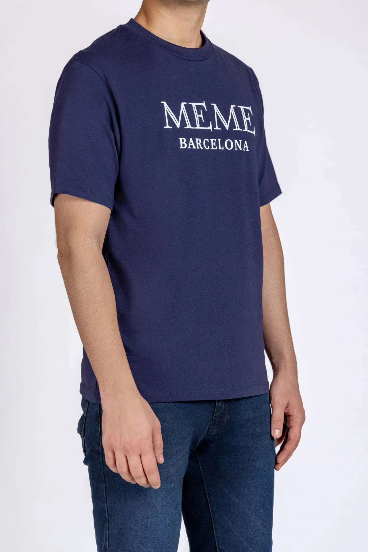 Printed T-Shirt For Men - Navy
