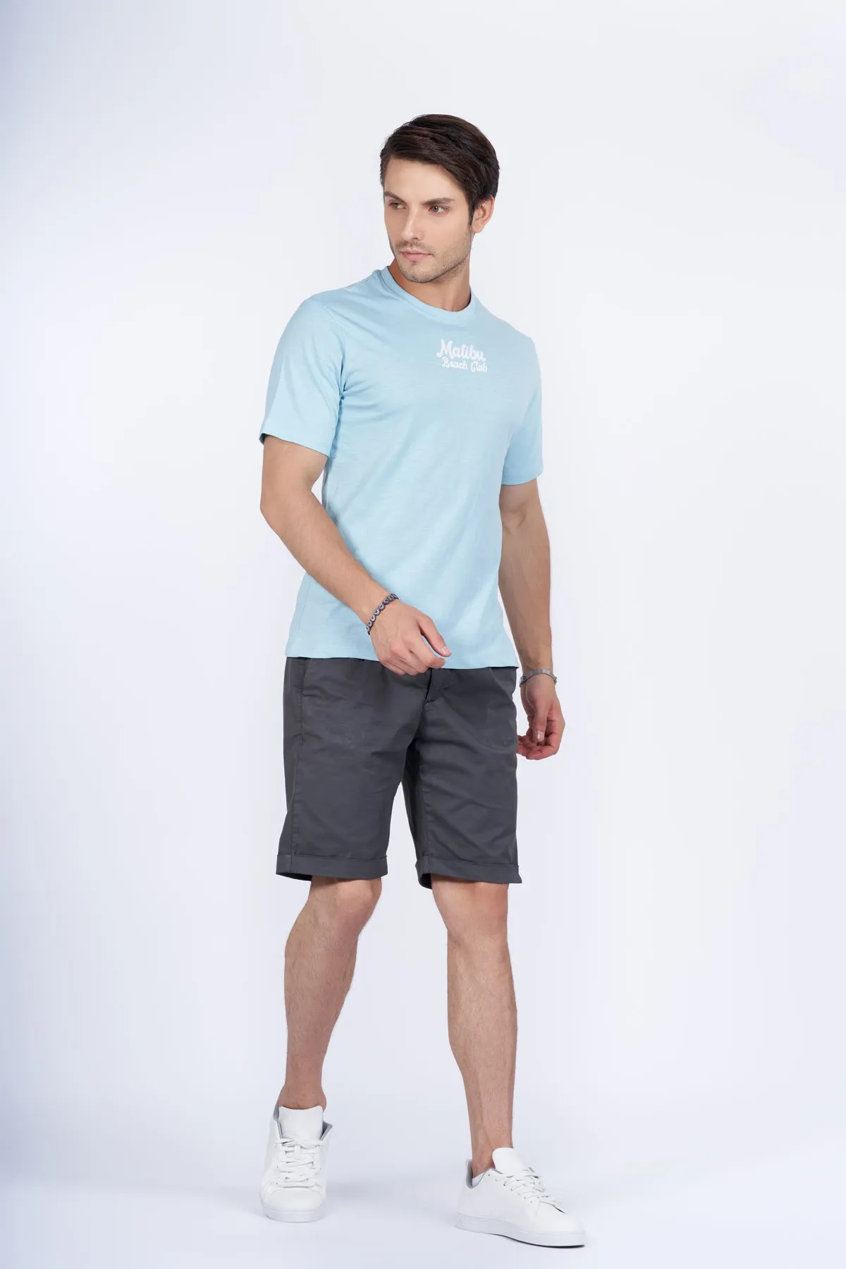 Printed T-Shirt For Men - Sky Blue