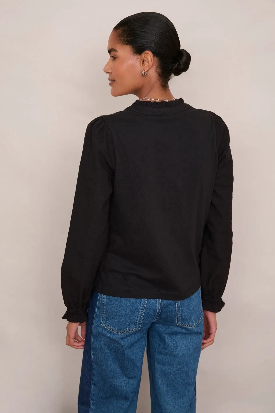 Renee Long Sleeve Top - Black