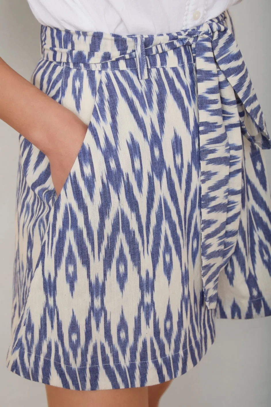 Rhiane Short - Blue Ikat