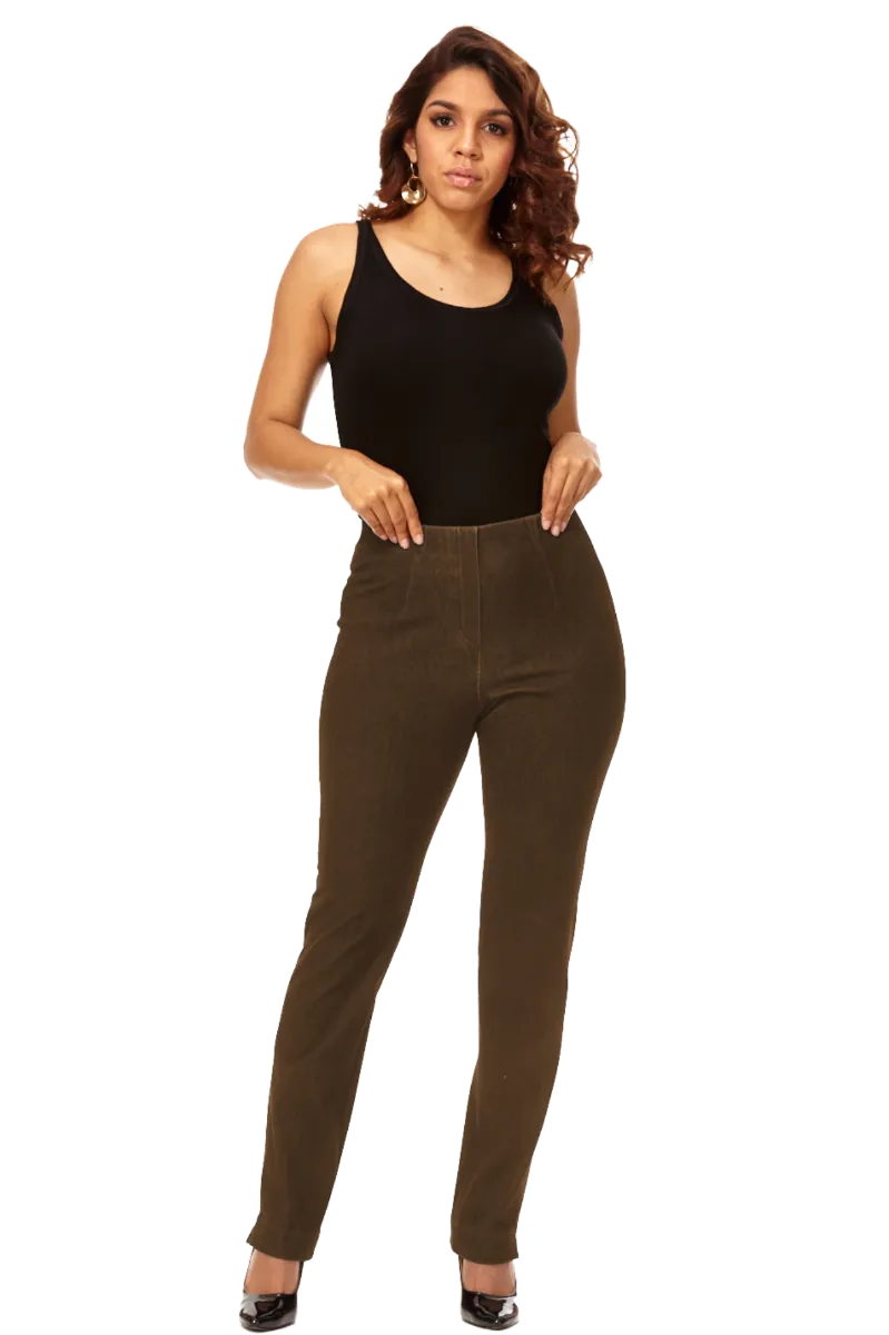 Sasha Denim Pants Sizes 2-18 Brown (New Color)