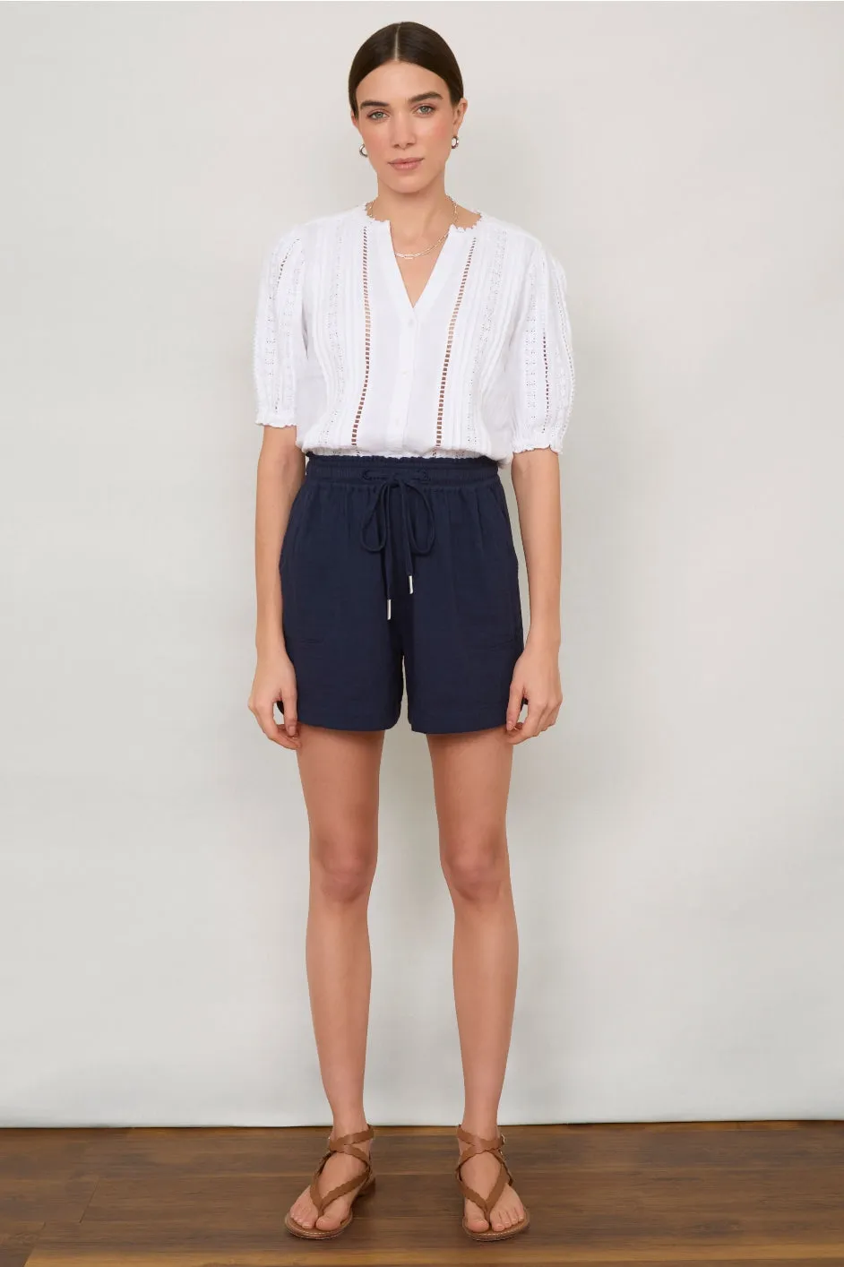 Selene Double Gauze Short - Midnight