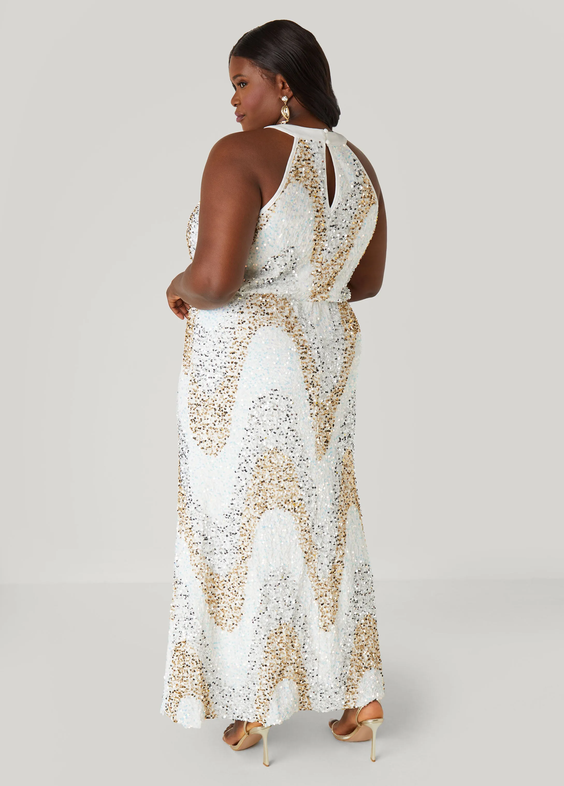 Sequined Velvet Gown