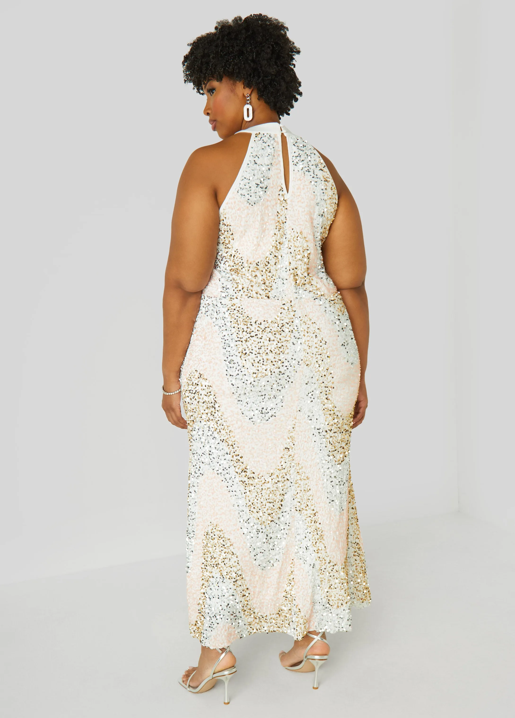 Sequined Velvet Gown
