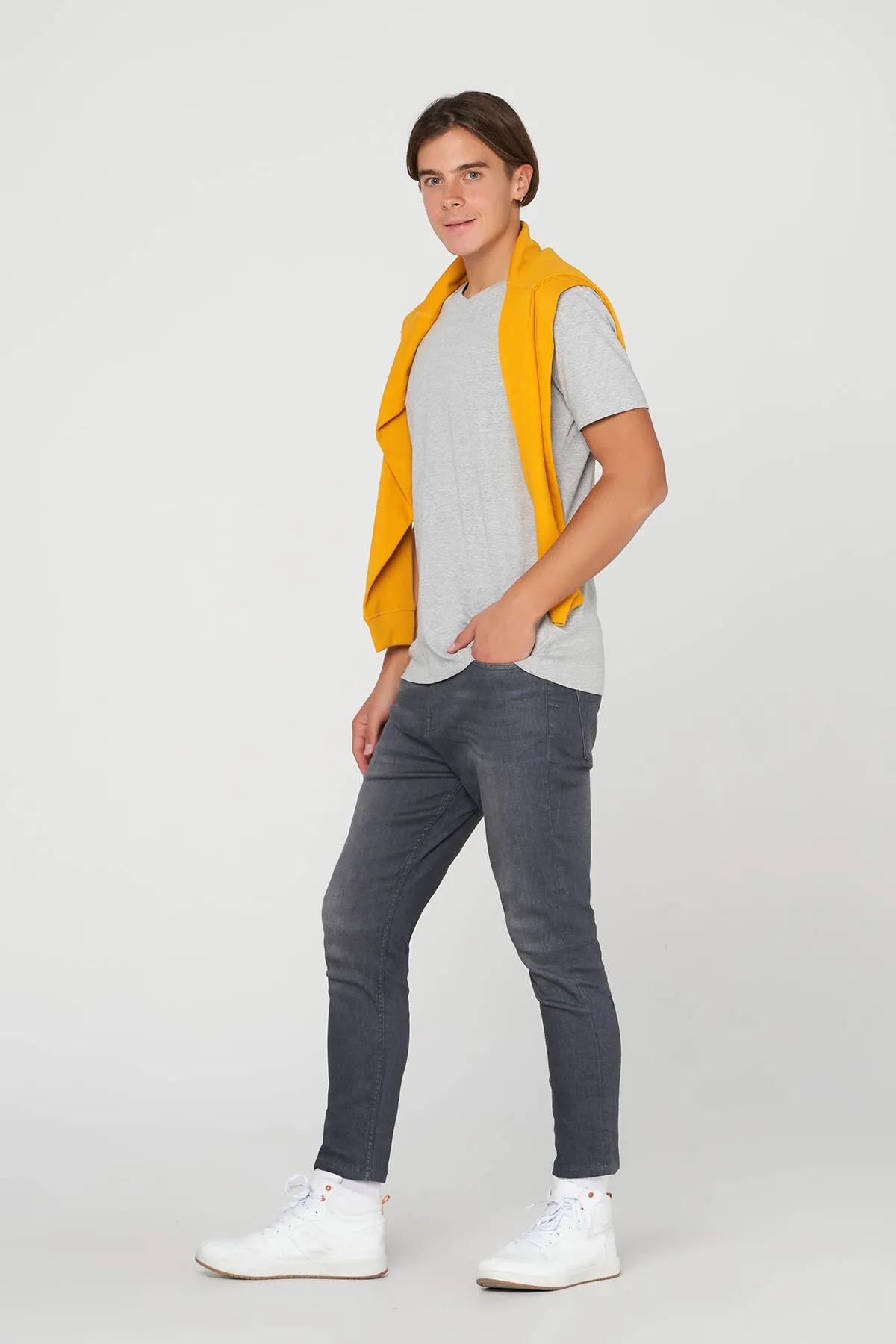 Skinny Fit Jeans For Men - Grey