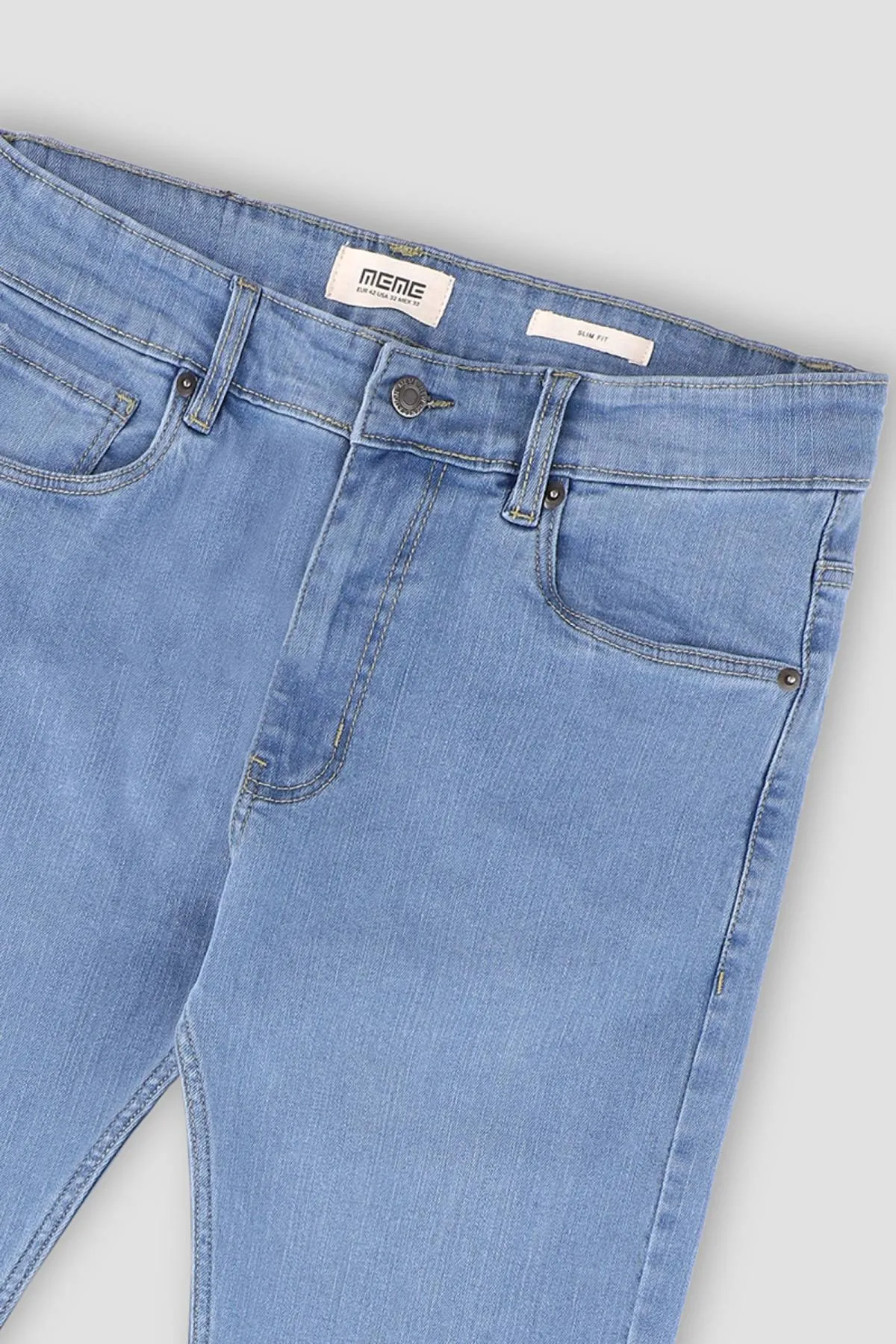 Slim Fit Jeans For Men - Light Blue