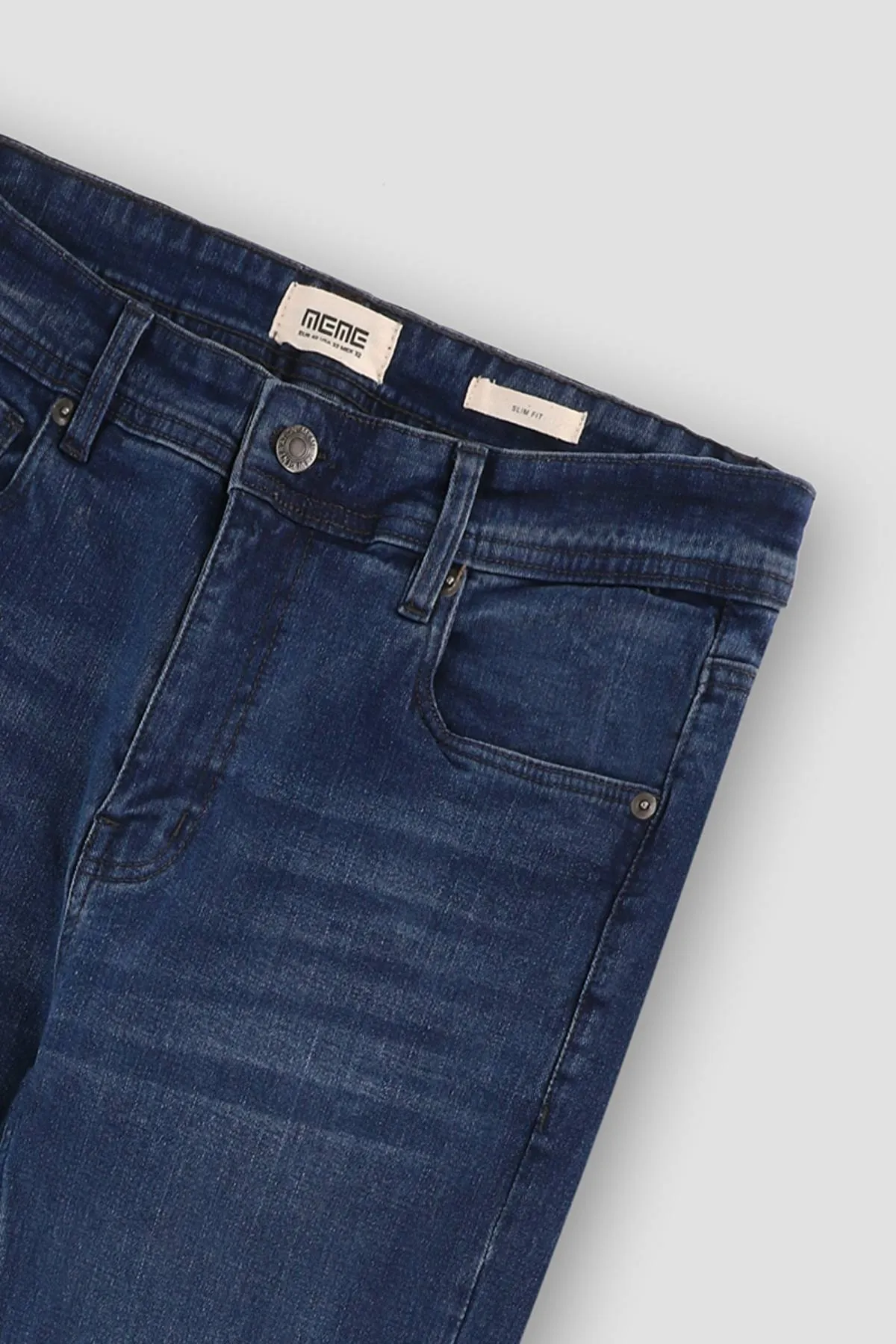 Slim Fit Jeans For Men - Mid Blue
