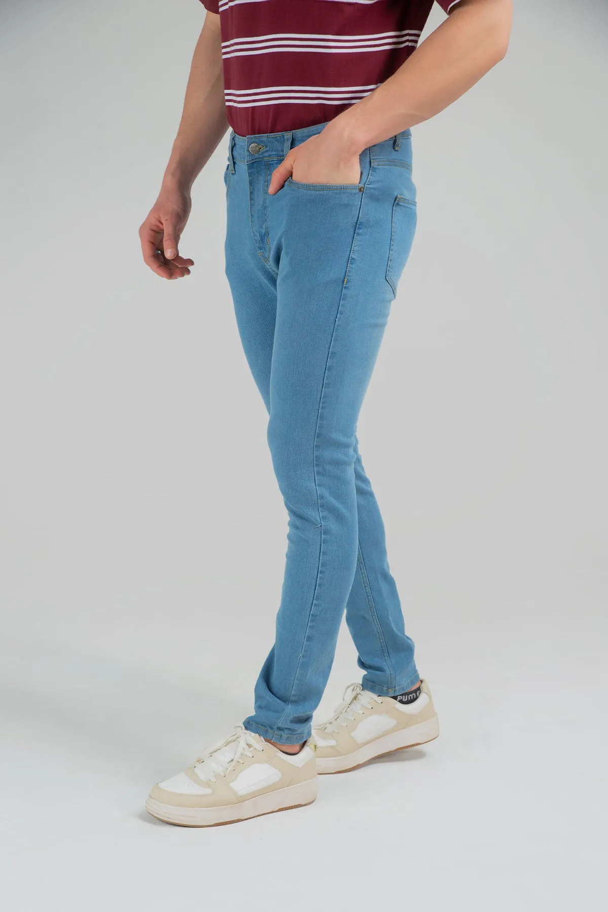 Slim Fit Jeans For Men - Wedgewood