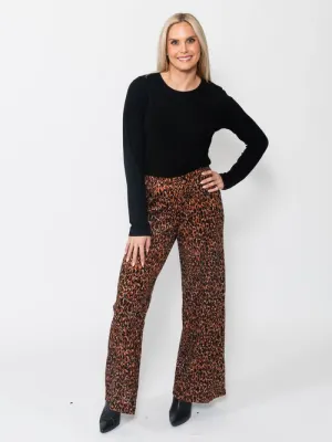 Snoskins Double Knit Jaquard Wide Leg Pant 62710-25F