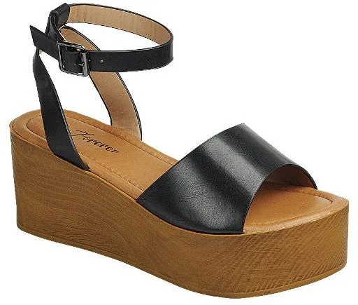 Solace Wedge Sandal ((Black))