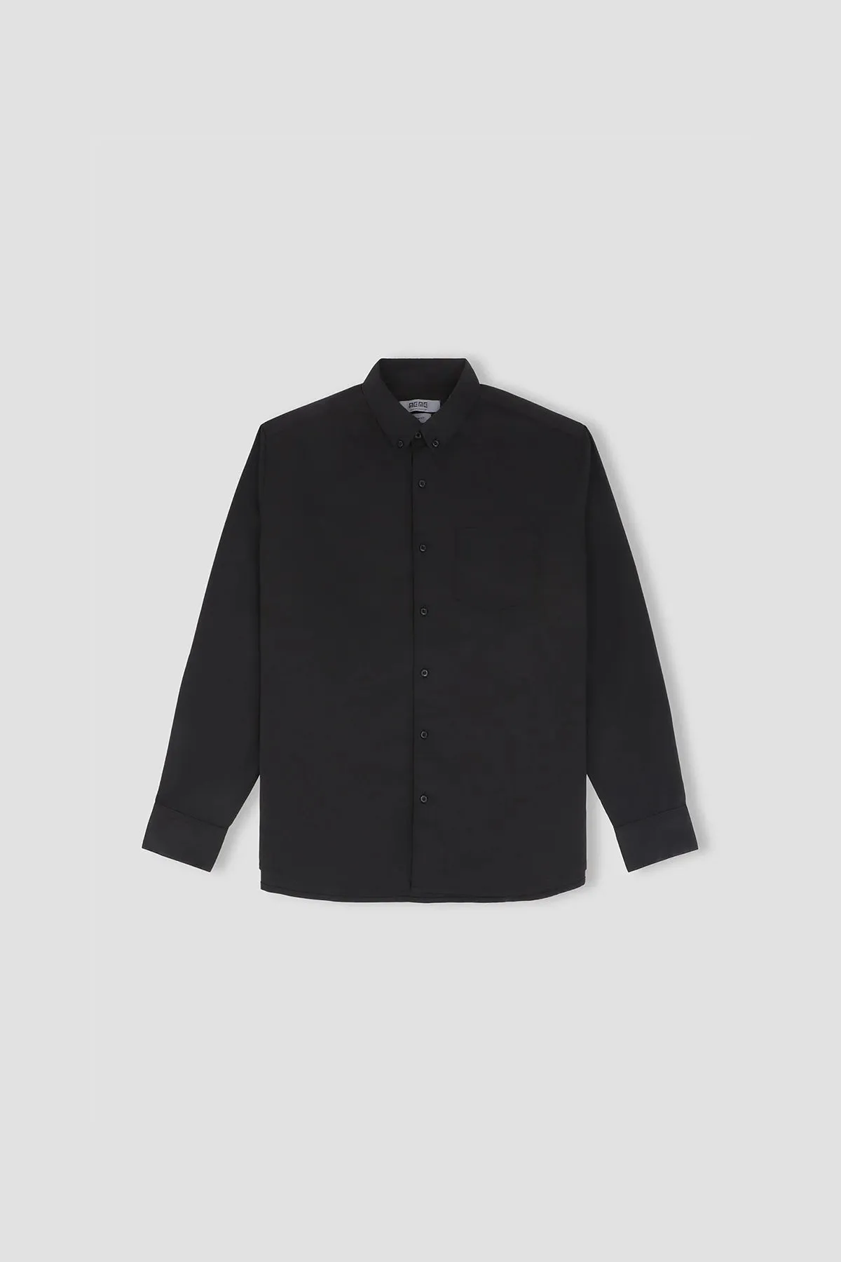 Solid Button Down Shirt For Men - Black