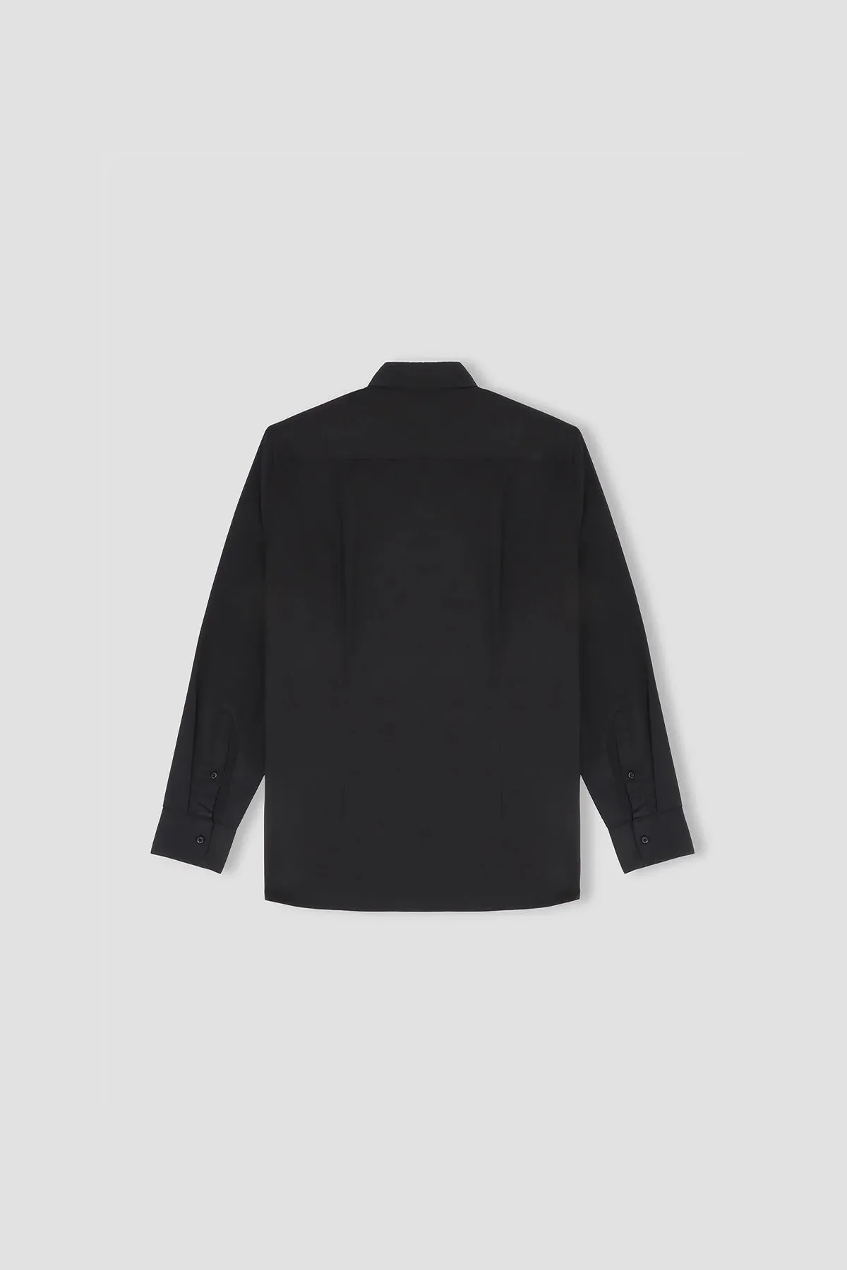 Solid Button Down Shirt For Men - Black