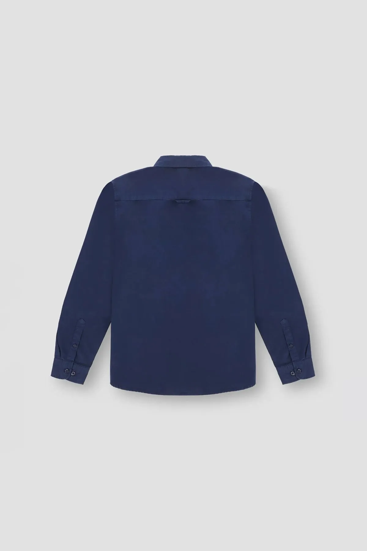 Solid Button Down Shirt For Men - Blue