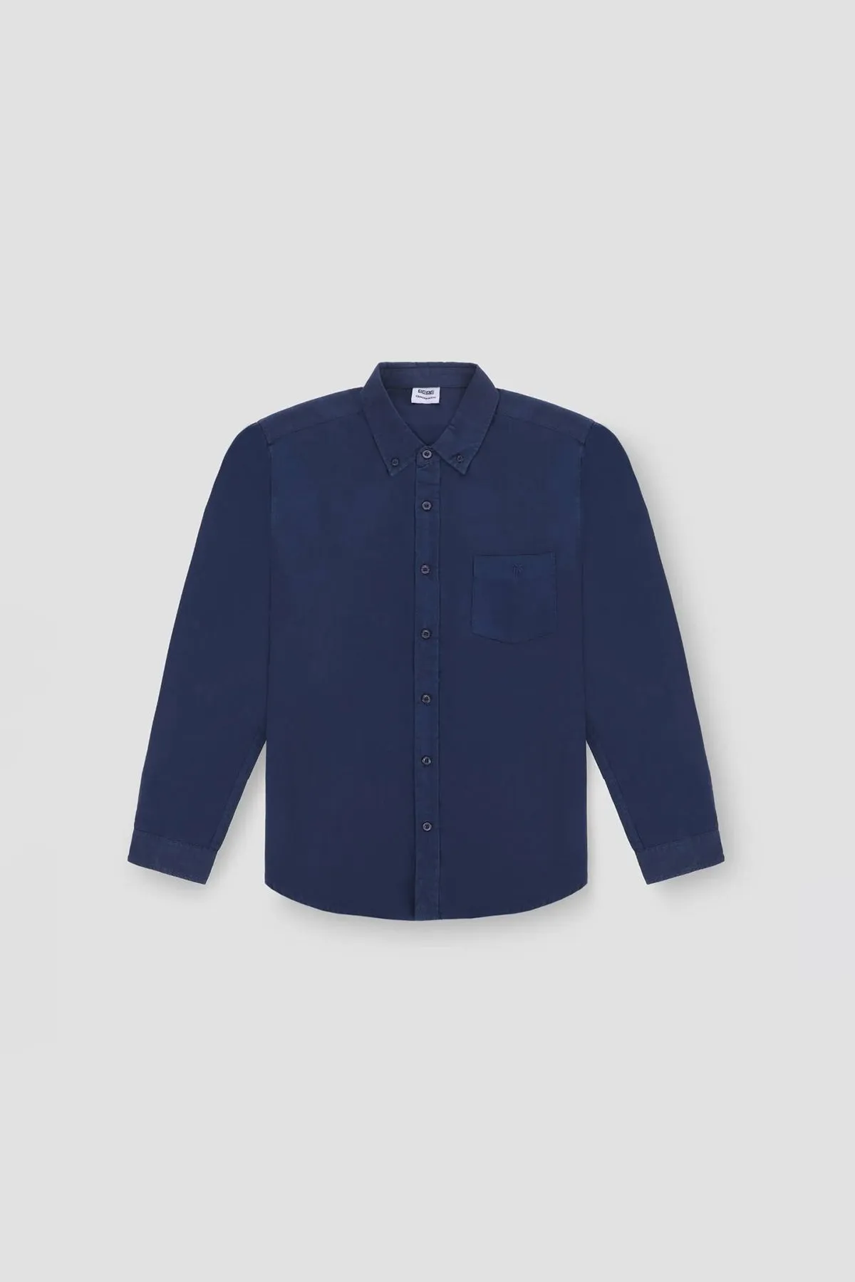 Solid Button Down Shirt For Men - Blue