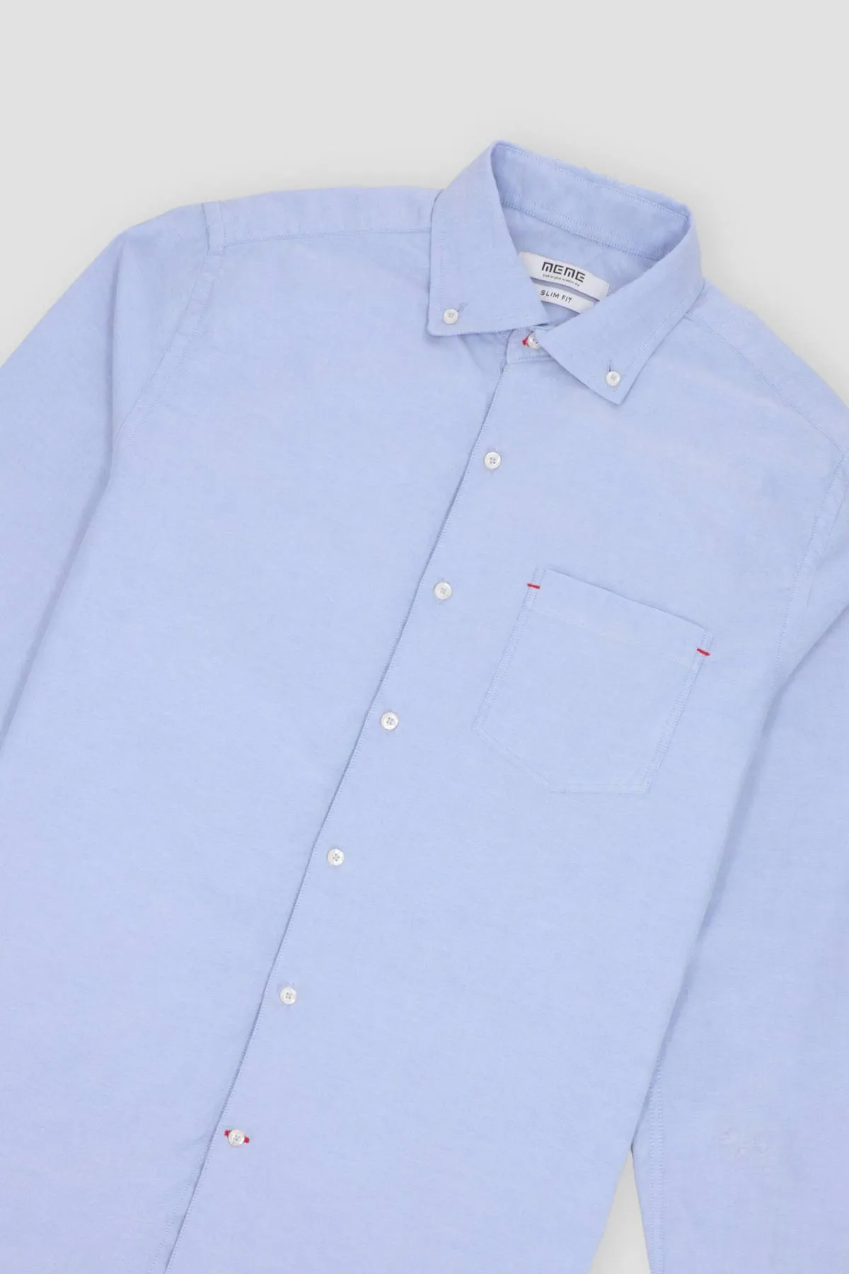 Solid Button Down Shirt For Men - Blue