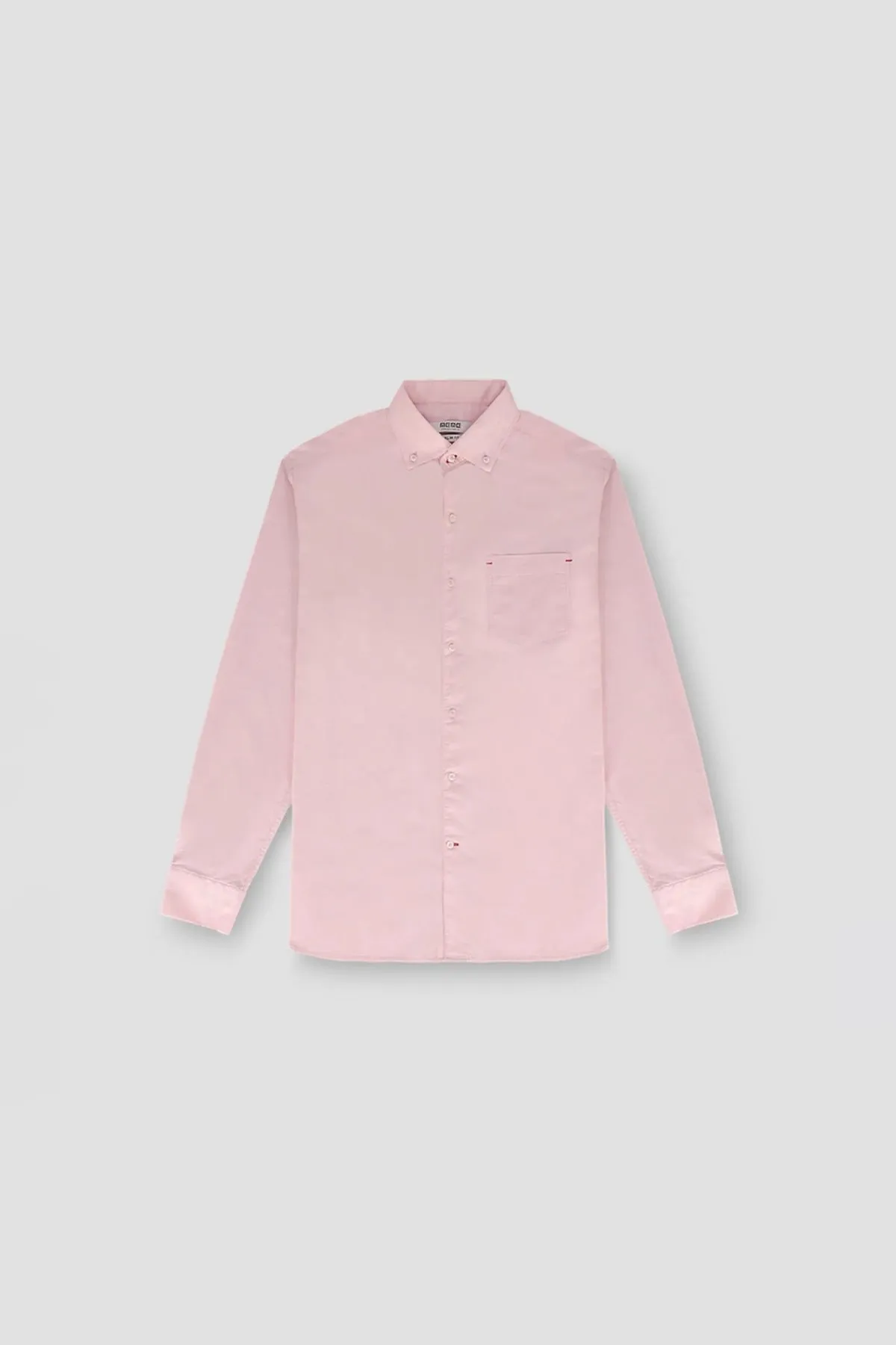 Solid Button Down Shirt For Men - Pink