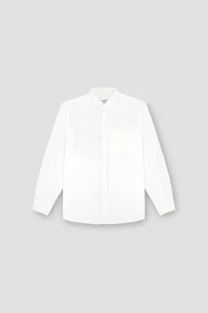 Solid Button Down Shirt For Men - White