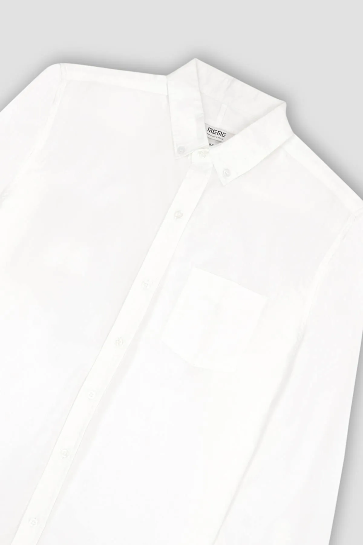 Solid Button Down Shirt For Men - White