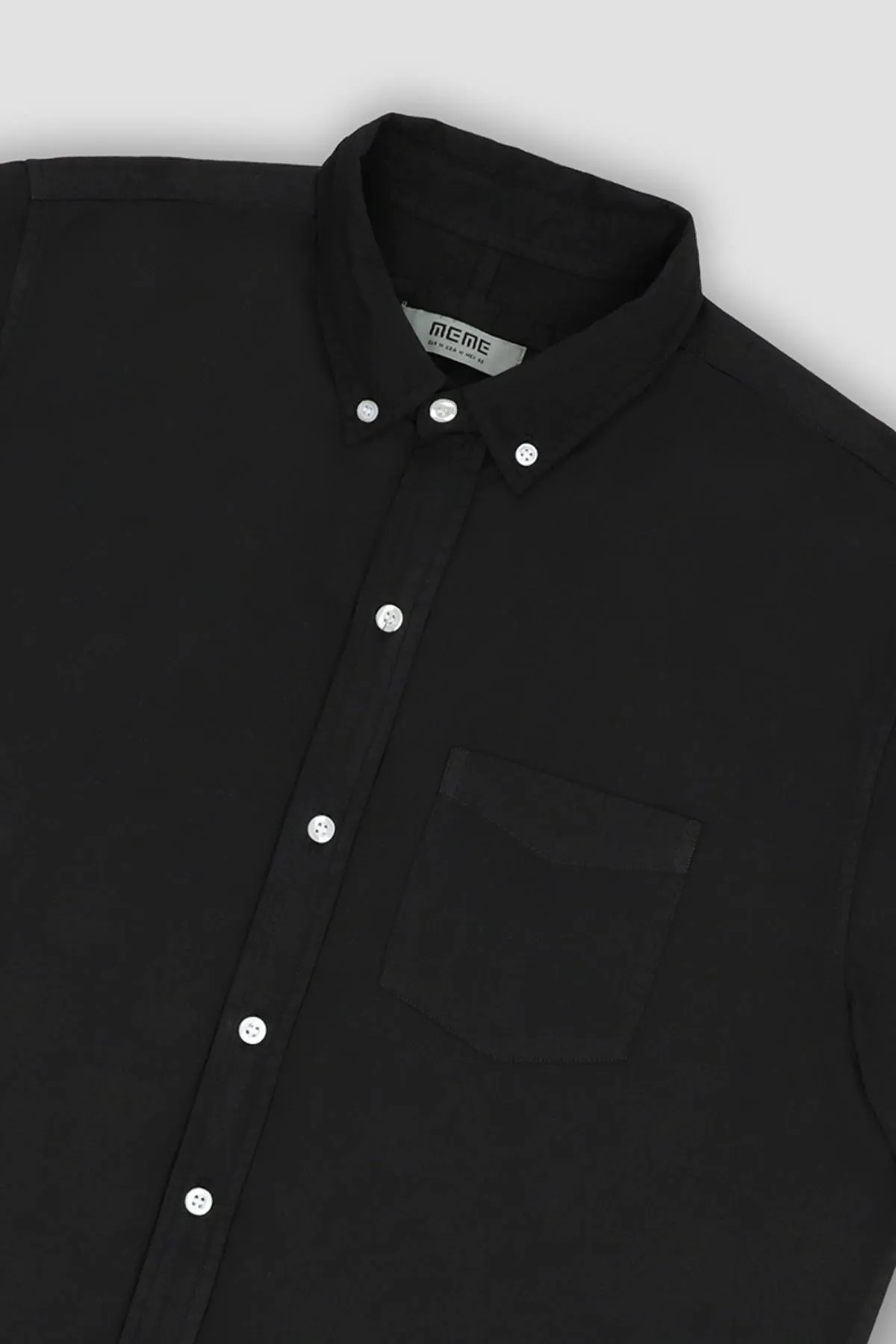 Solid Half Sleeve Shirt For Men - Black