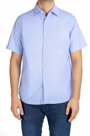 Solid Half Sleeve Shirt For Men - Blue