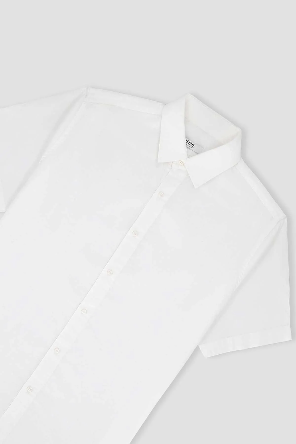 Solid Half Sleeve Shirt For Men - White