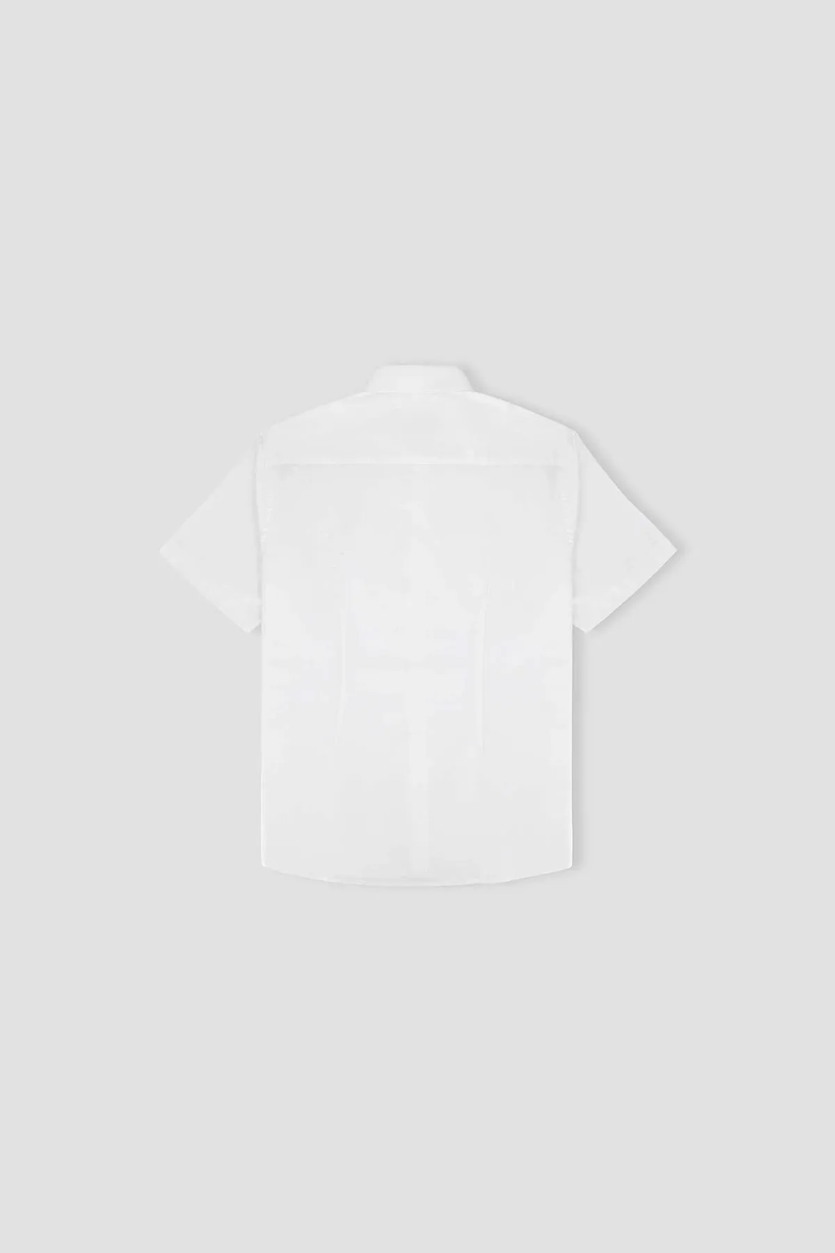 Solid Half Sleeve Shirt For Men - White