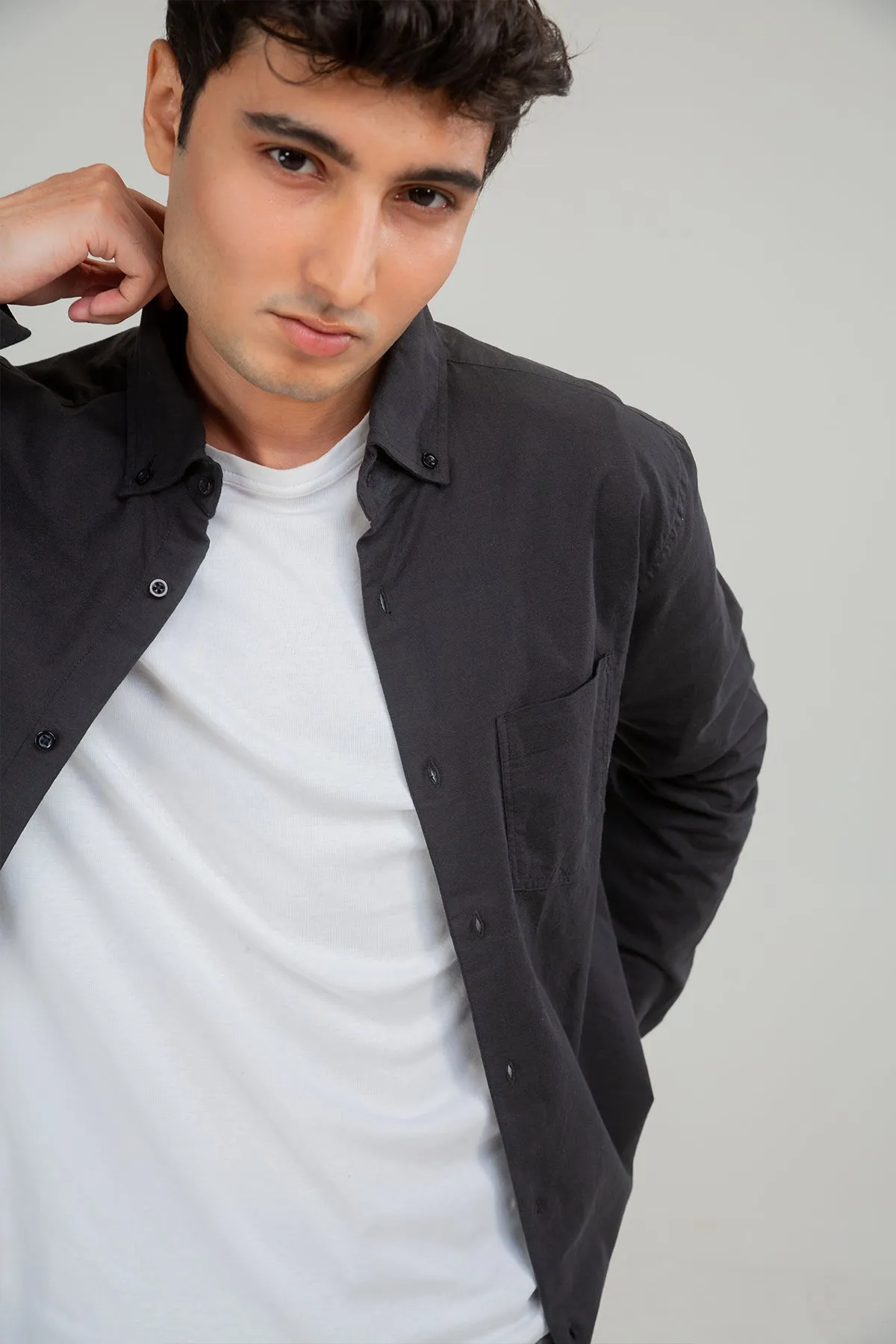 Solid Shirt for men - Black